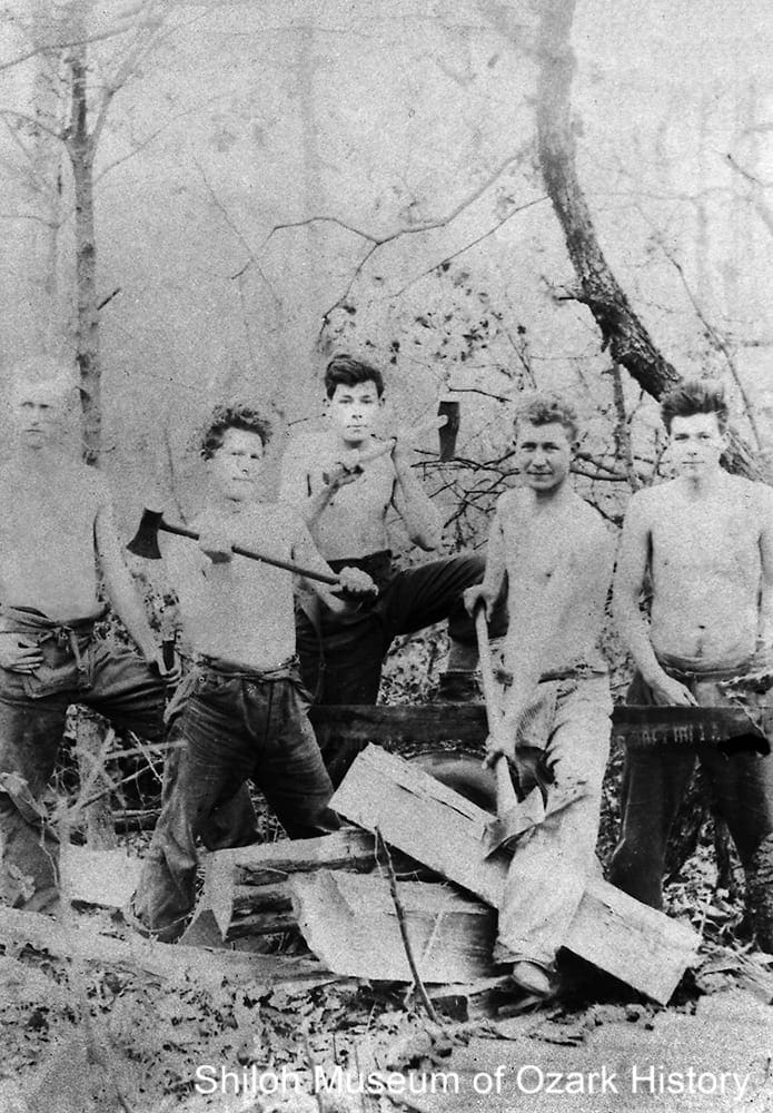 Stave bolt cutters, Pettigrew area(Madison County, Arkansas), mid 1910s.