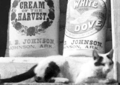 18. Flour sacks, Johnson Mill, Johnson (Washington County), 1910s.