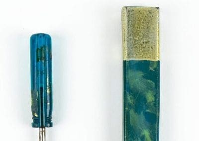 Screwdriver and holder used by Nancy Smith to tighten her crossbow during competition at the Crossbow Tournament in Huntsville, Arkansas, 1967.