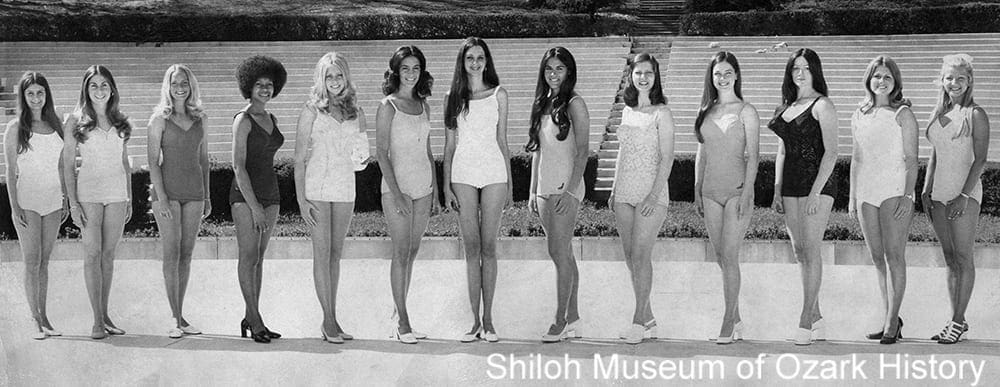 Miss University of Arkansas contestants, Fayetteville, April 1973.