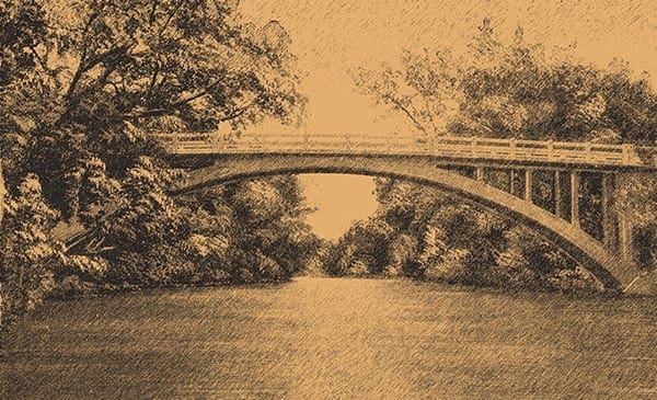 Arch bridge, Highway 16, White River, Fayetteville (Washington County, Arkansas), 1940s.
