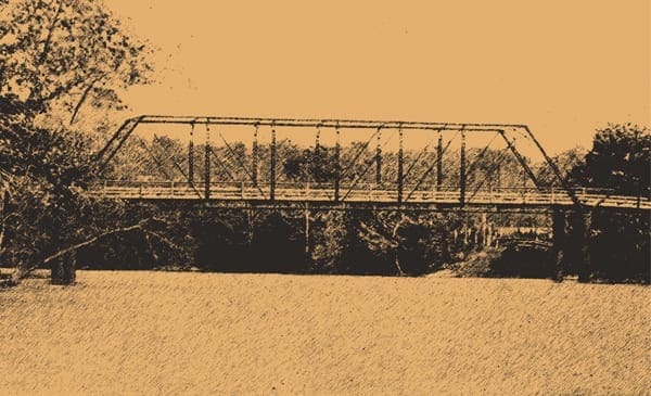 Pratt through-truss bridge, Illinois River, Siloam Springs (Benton County, Arkansas), 1940s.
