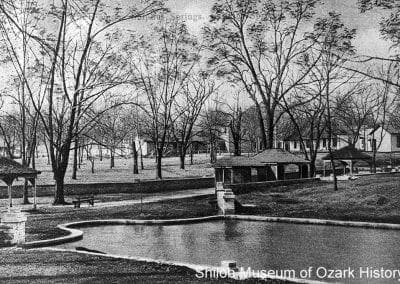 Pavilions for the black sulphur, white sulphur, and magnesia springs, Sulphur Springs, Arkansas,circa 1912.