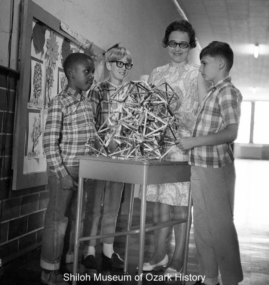 Students with their teacher at Washington Elementary School, Fayetteville, Arkansas. 1966-1967