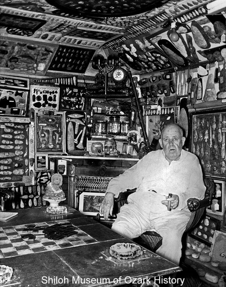 Guy Howard at his Springdale home, 1950s.