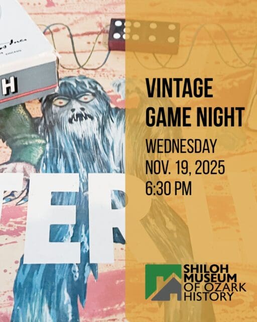 🎲 Save the date! We're having a Vintage Game Night on November 19. 🥳 Party like it’s 1965! More details coming soon!
#VintageGames #GameNight #ArkansasOzarks