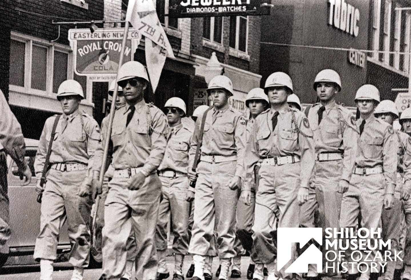 ⭐ In the early 1950s, these young ROTC members with the University of Arkansas marched down Center Street in Fayetteville for an 🎉 Armistice Day parade. Today, we know it as Veterans Day.
We at Shiloh thank all veterans for their service!
The museum is closed today in honor of the holiday but will reopen Wednesday, November 12. Come see us!
Photo is from the Shiloh Museum’s Washington County Historical Society Collection (P-4245).
#VeteransDay #VeteransDay2025 #ThankYouForYourService