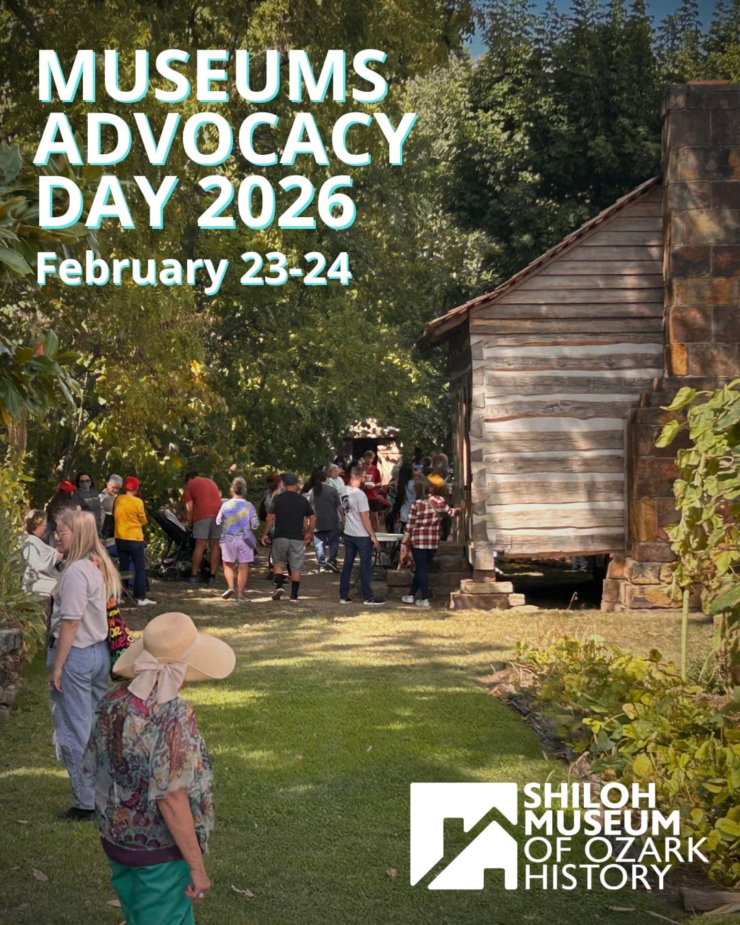 🎉 We’re celebrating Museums Advocacy Day! Join museum supporters across the country in recognizing the powerful role museums play in education, preservation, and community connection, led by the American Alliance of Museums.
If you appreciate what the Shiloh Museum of Ozark History and other institutions contribute to our communities, now is a great time to tell your elected officials your support matters. Together, we can help museums throughout the United States continue to thrive.
#MuseumsAdvocacyDay #ArkansasOzarks #OzarkHistory