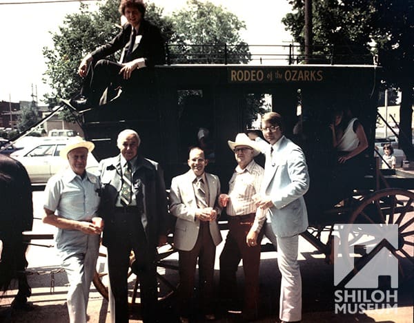A presidential throwback for rodeo week! 🤠

His face may be a little hard to see, but that’s future President Bill Clinton sitting atop the Rodeo of the Ozarks stagecoach in June 1978 in Springdale as part of the city’s centennial festivities!

Also shown on the ground are (from left): Springdale Mayor Roy Ritter, Roy Lee Curry, Thurman "Shorty" Parsons, Larry Douglas, and Wayne Hyden. 🗺️✨

This flashback is also your reminder that the historic Rodeo of the Ozarks is underway right now and runs through this Saturday, June 27! Don't miss out on one of Springdale's favorite summer traditions. 🐂🌟

Photo from the Shiloh Museum’s Springdale Chamber of Commerce Collection (S-79-11B).

#RodeooftheOzarks #SpringdaleArkansas #BillClinton #ArkansasOzarks #OzarkHistory