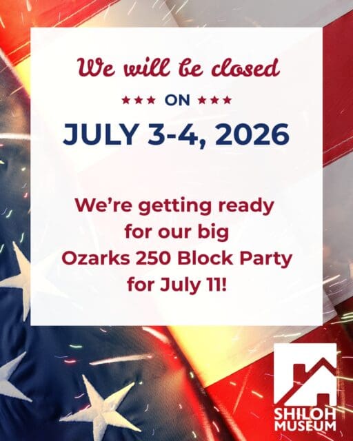 πβ¨ Happy Independence Day Weekend! We will be closed Friday, July 3, and Saturday, July 4, as we gear up for our once-in-a-lifetime Ozarks 250 Block Party next Saturday!
Join us from 3 to 8 p.m. July 11, when our campus will be filled with live music, dancers, historic presentations, fun activities that include train rides for the kiddos, and the debut of our exhibit reflecting on 250 years in the Arkansas Ozarks. Thereβs so much happening, we canβt list them all here. Be sure to visit our website our look for the hashtag #Ozarks250 for more details!
#Ozarks250 #ShilohMuseum #DowntownSpringdale #ArkansasOzarks