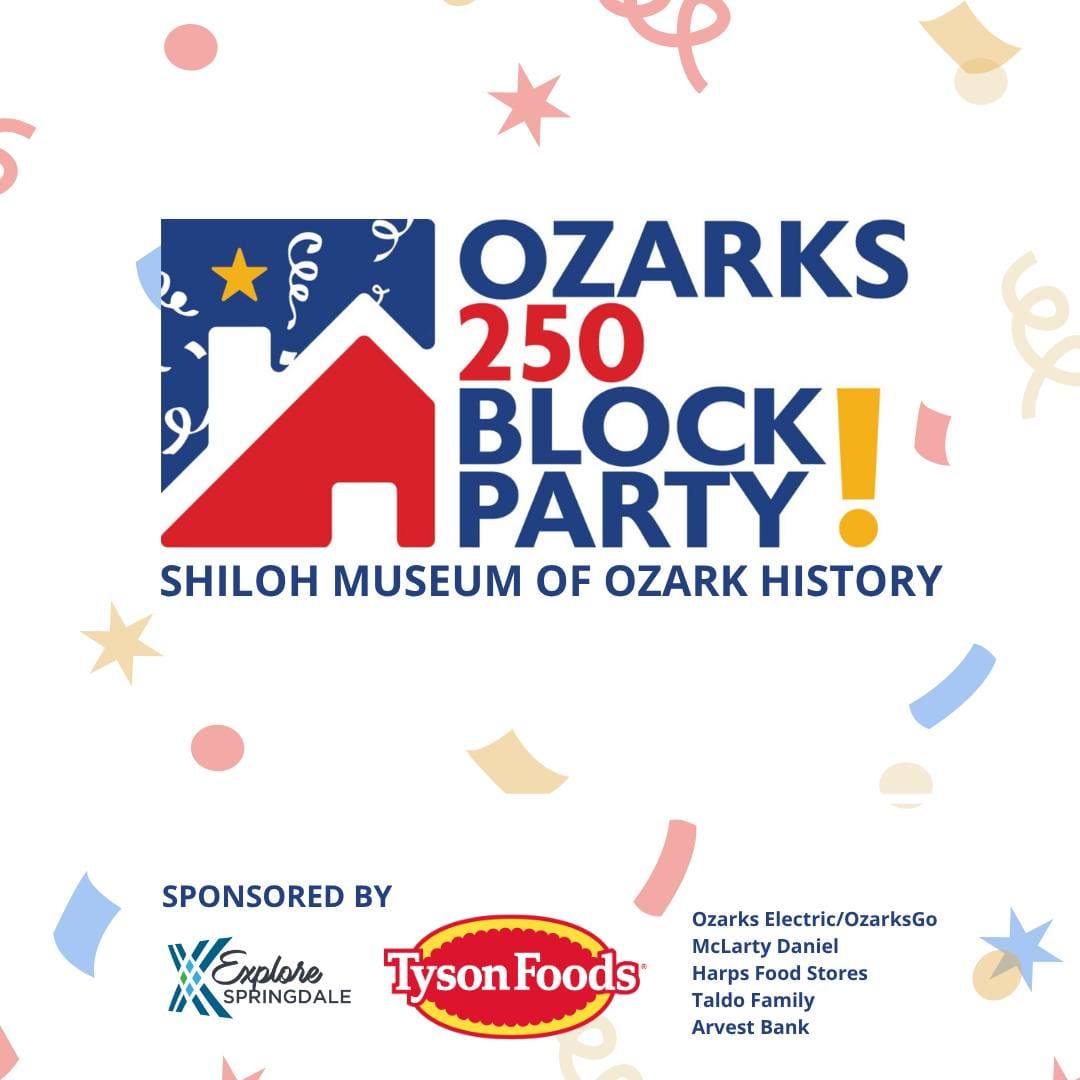 🌞 🌧️ Yes, the Ozarks 250 Block Party will happen today, rain or shine! We have plenty of indoor events to keep you dry should a shower pass through.
Don’t miss this! Click our profile link to learn more.
A special thank you to our sponsors:
@explorespringdale @tysonfoods @ozarkselectric @ozarksgo @mclartydanielautomotive @harpsfoodstores Taldo Family @arvestbank
#ShilohMuseum #DowntownSpringdale #Ozarks250 #OzarkHistory