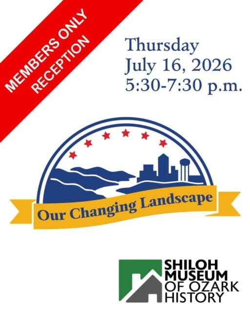β¨ MEMBER EXCLUSIVE β¨
Shiloh members, join us tomorrow evening (Thursday, July 16, from 5:30 to 7:00 p.m.) for the official opening reception of our newest exhibition, Our Changing Landscape! πΌοΈ Historic photos, archival artifacts, and contemporary perspectives await as we honor the nation's 250th anniversary.
The evening will include special remarks from: π£οΈ Museum Director Angie Albright π£οΈ Museum Historian Rachel Whitaker π£οΈ Our amazing Our Changing Landscape photo contest winners!
π How to attend: Members wishing to join us should RSVP to Lauren Husband by calling 479-750-8165 or by clicking the link in our bio.
π Want to join the fun? You can become a Shiloh Museum member today for as little as $15! Gain access to exclusive events like this while helping preserve Ozark history. Head to the link in our bio to join and RSVP!
#ShilohMuseum #OurChangingLandscape #OzarkHistory #ArkansasOzarks