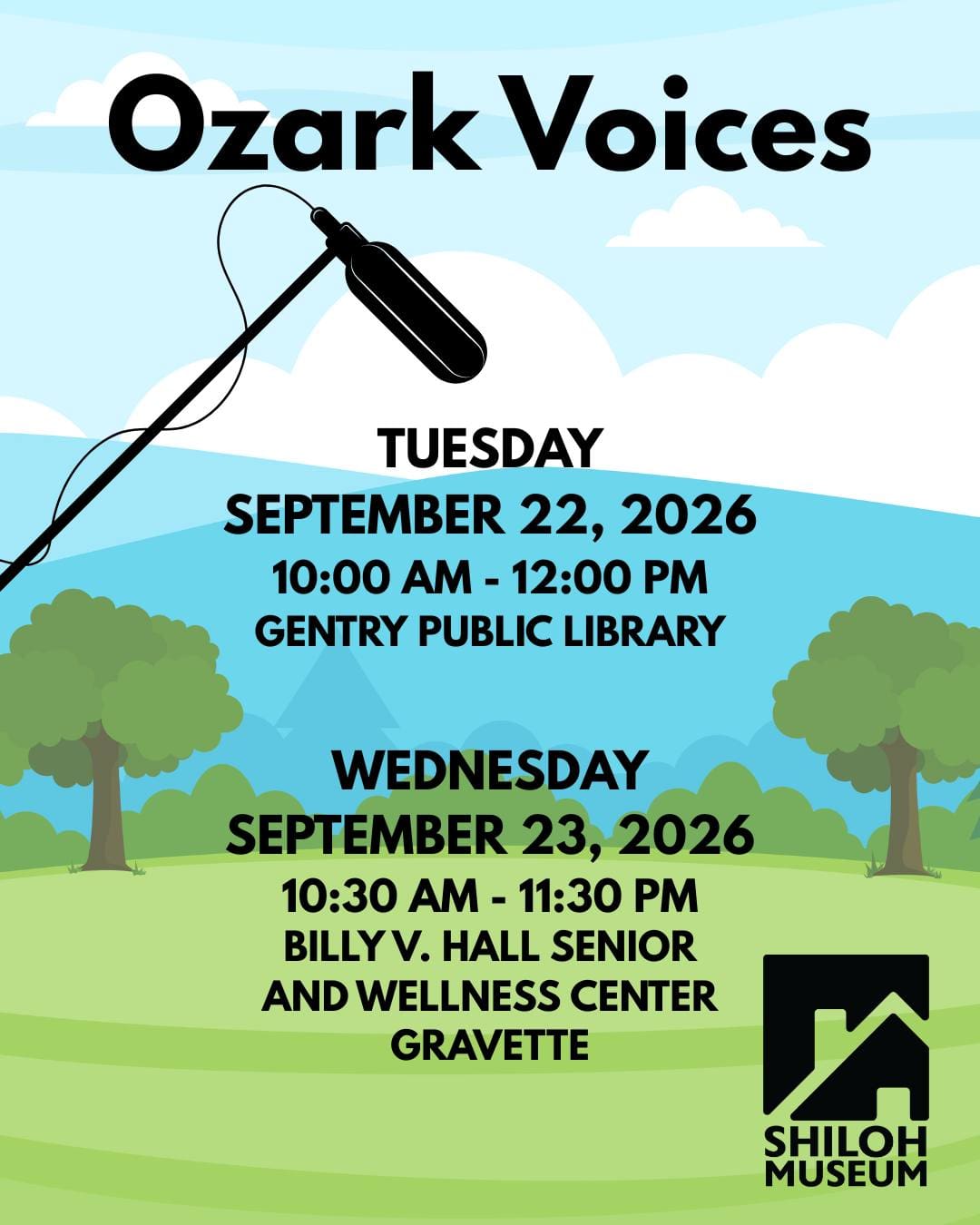 Preserve Your Ozark History: Free Digital Scanning Events in Gentry and Gravette! 📸📜
The Shiloh Museum of Ozark History is hitting the road to help you digitize and safeguard your family stories, historical photos, letters, and regional documents for future generations.
Our team will scan your items on-site—you keep all original physical materials along with a free digital copy. With your permission, copies will also be preserved in the Shiloh Museum archives to help protect our region’s rich history and culture!
Upcoming Event Schedule
📍 Gentry Public Library
• When: Tuesday, September 22 | 10 AM – 12 PM
• Special Presentation: Historian Rachel Whitaker kicks off the event with an opening talk: "Moonshine in the Ozarks."
📍 Billy V. Hall Senior Activity & Wellness Center (Gravette)
• When: Wednesday, September 23 | 10:30 AM – 11:30 AM
Event Highlights
• 📁 Free Archival Scanning: Bring regional photos, historical documents, letters, and family stories.
• 💾 Keep Your Originals: Receive digital files on the spot while keeping all your physical items.
• 🏛️ Community Preservation: Help build the Shiloh Museum’s permanent regional collection.
Don't let your family history fade—bring your items by and let us help you preserve them!
#ShilohMuseum #OzarkHistory #GentryAR #GravetteAR