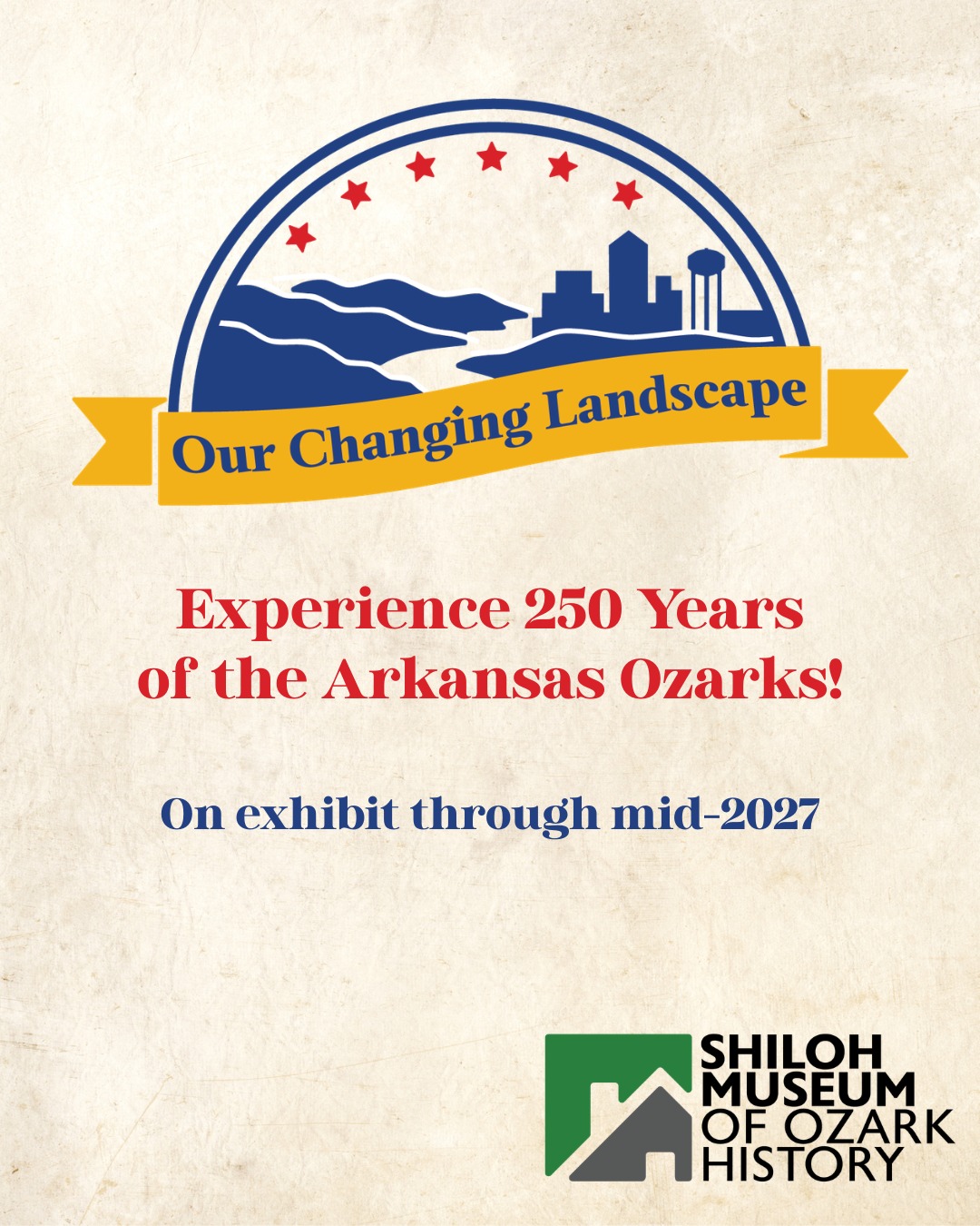 Timed with America’s semiquincentennial, Our Changing Landscape explores the profound transformation of the Arkansas Ozarks and its people over the last 250 years. 🏛️🍃
Through historical photographs and material culture artifacts from the Shiloh Museum archives, you’ll witness how our physical communities, natural environments, and daily lives have evolved across generations.
Plus, the exhibition features the winning entries from our Our Ozarks digital photography competition, bridging our region’s rich past with contemporary local perspectives! 📸✨
📍 On exhibit now through mid-2027 at the Shiloh Museum of Ozark History.
#ArkansasOzarks #OzarkHistory #ShilohMuseum #America250