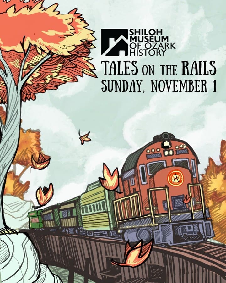 🚂 Catch a ride with us on the @am_railroad on Sunday, November 1, as we travel from the Springdale Depot to Winslow and back during peak autumn 🍂 foliage 🍂 ! Dine on tasty snacks and beverages as Shiloh Museum Historian Rachel Whitaker talks about the historic landmarks on the route and give a presentation on Winslow’s “petticoat government.” We’ll also be handing out 🎁 prizes !
Cost is $65 for members and $90 for non-members. We’ll leave at 2 p.m. and return around 5:30 p.m.
Registration is required! Visit our webpage for details!
#ShilohMuseum #Arkansas #AMRailroad #WinslowArkansas