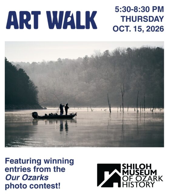 🖌️We’re taking part in this evening’s Downtown Springdale 👣 Art Walk in partnership with the Downtown Springdale Alliance! We’ll be open from 5:30 to 8:30 p.m. as we showcase the 17 winners of the Our Ozarks 🖼️ photo contest featuring 24 photographs from Benton, Boone, Carroll, Madison, Newton, and Washington counties. We’ll also be serving cider and snacks. Come see us!

Tickets are available in the bio at @downtownspringdale. 

#DowntownSpringdaleArtWalk #ShilohMuseum #OurOzarks